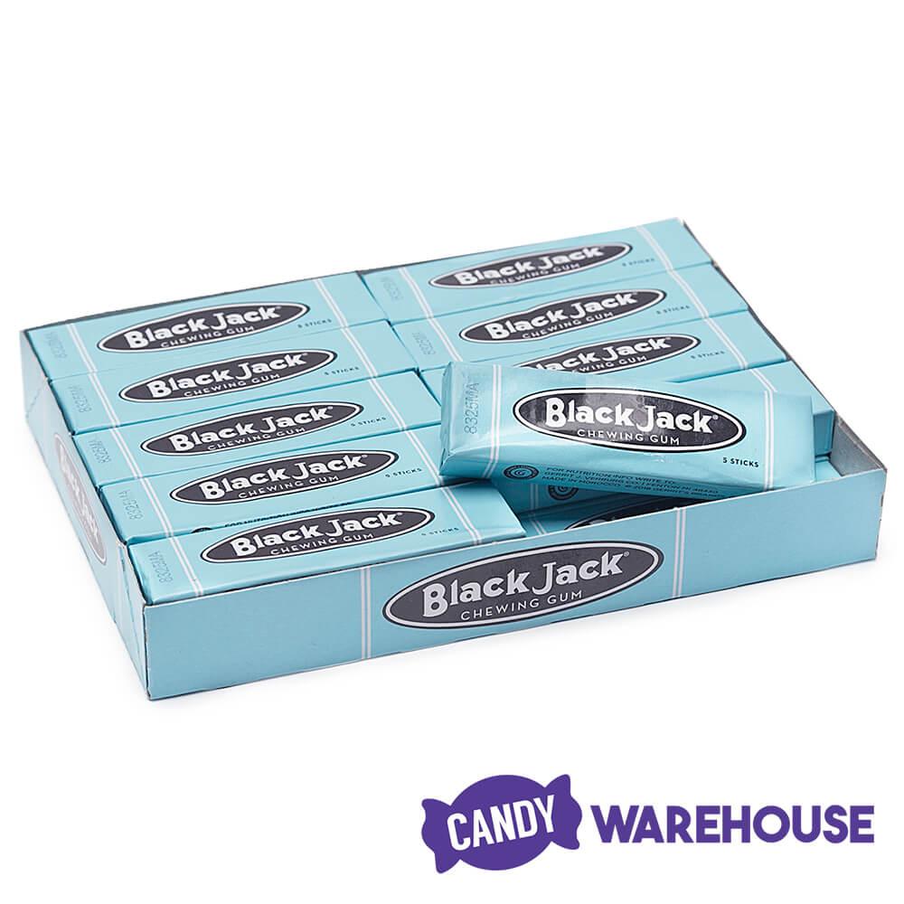 Black Jack Gum 5-Stick Packs: 20-Piece Box - Candy Warehouse