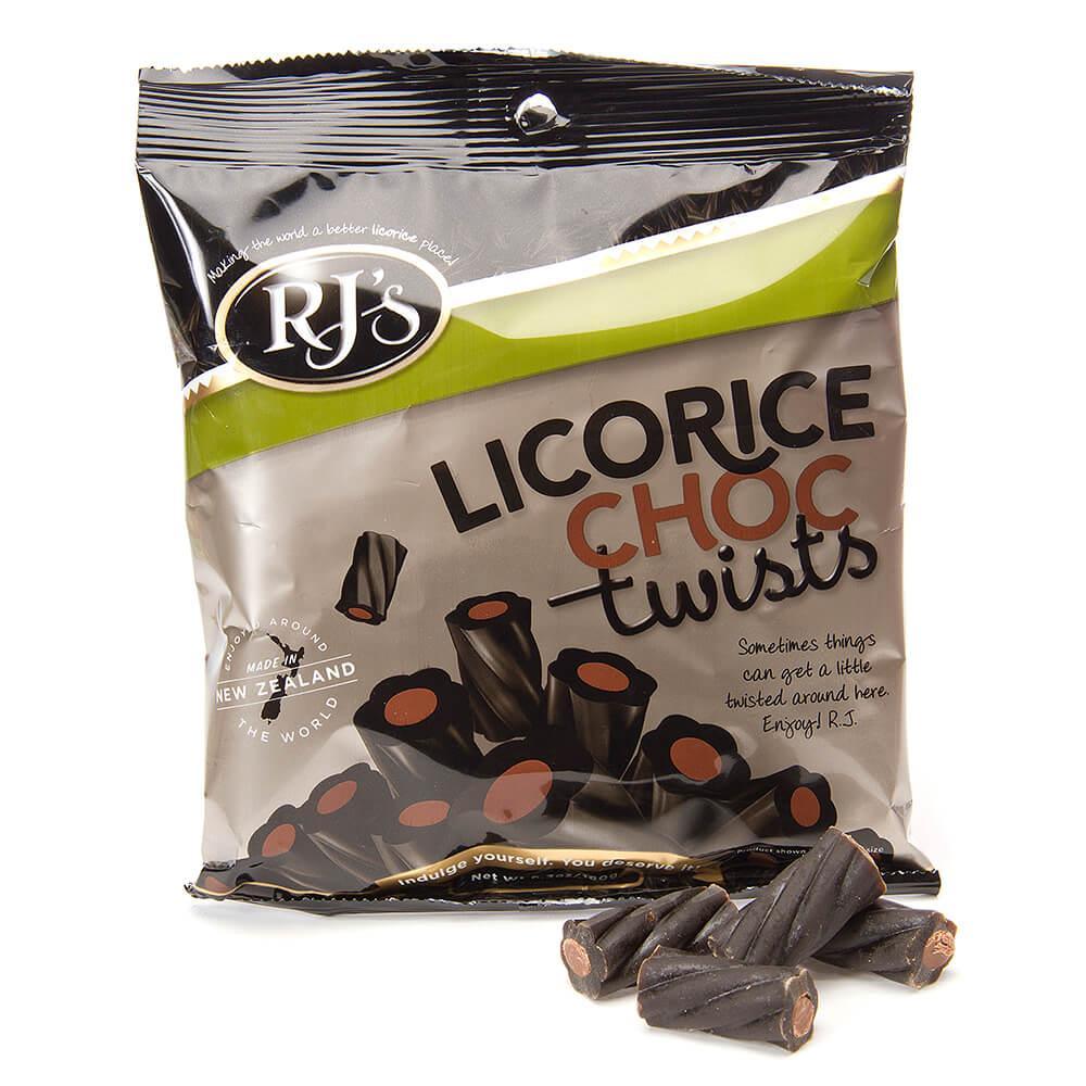 Black Licorice Twists with Chocolate Centers: 6.3-Ounce Bag - Candy Warehouse