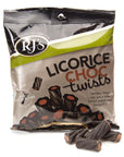 Black Licorice Twists with Chocolate Centers: 6.3-Ounce Bag - Candy Warehouse