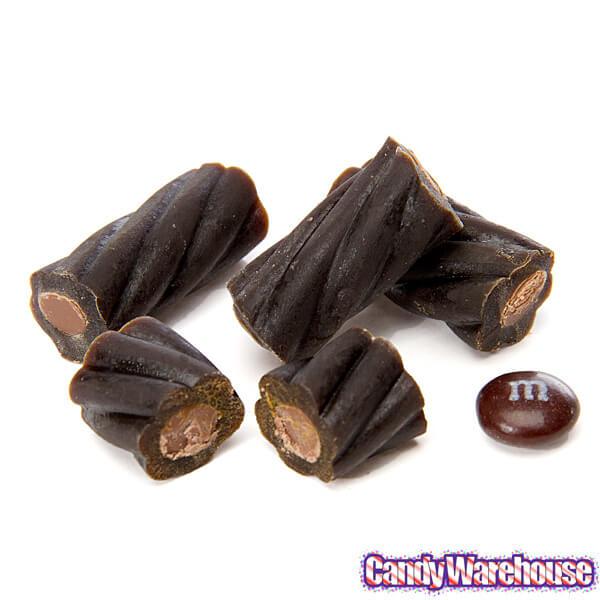 Black Licorice Twists with Chocolate Centers: 6.3-Ounce Bag - Candy Warehouse