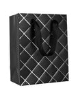 Diamond Gift Bags Black 9"X 7"X 4" Set 24 Pack