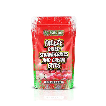 Bliss Life Freeze Dried Strawberries and Cream Candy Bags: 5-Piece Set