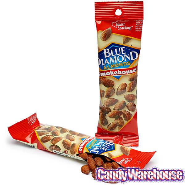 Blue Diamond Smokehouse Almonds 1.5-Ounce Bags: 12-Piece Box - Candy Warehouse