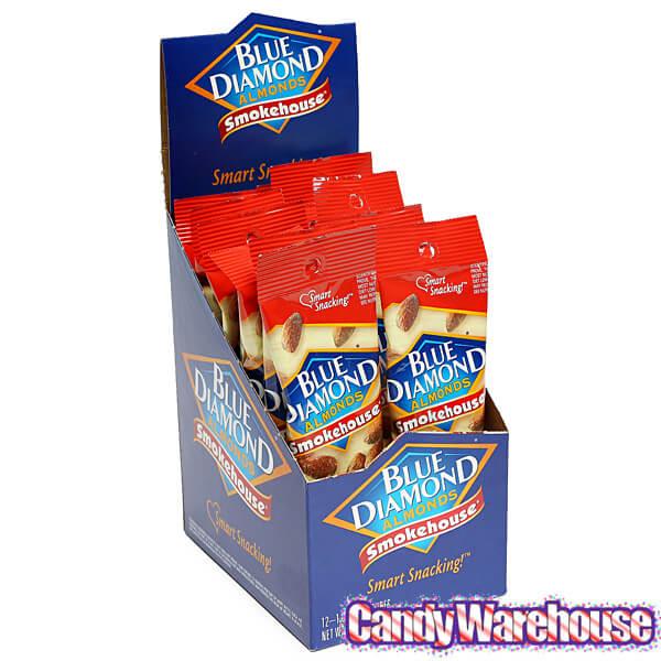 Blue Diamond Smokehouse Almonds 1.5-Ounce Bags: 12-Piece Box - Candy Warehouse