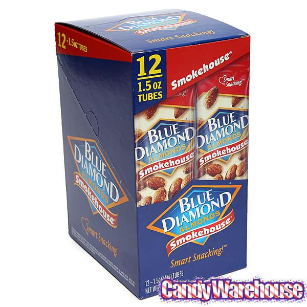 Blue Diamond Smokehouse Almonds 1.5-Ounce Bags: 12-Piece Box - Candy Warehouse