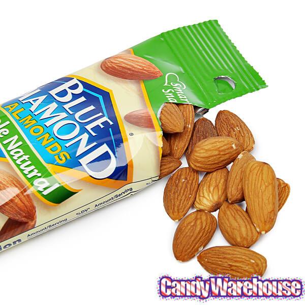 Blue Diamond Whole Natural Almonds 1.5-Ounce Bags: 12-Piece Box - Candy Warehouse