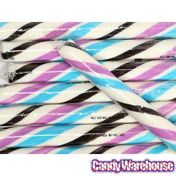 Blue Raspberry Hard Candy Sticks: 100-Piece Box - Candy Warehouse