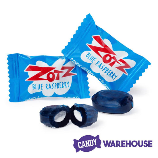 Blue Raspberry Zotz Sour Fizz Candy: 300-Piece Tub | Candy Warehouse