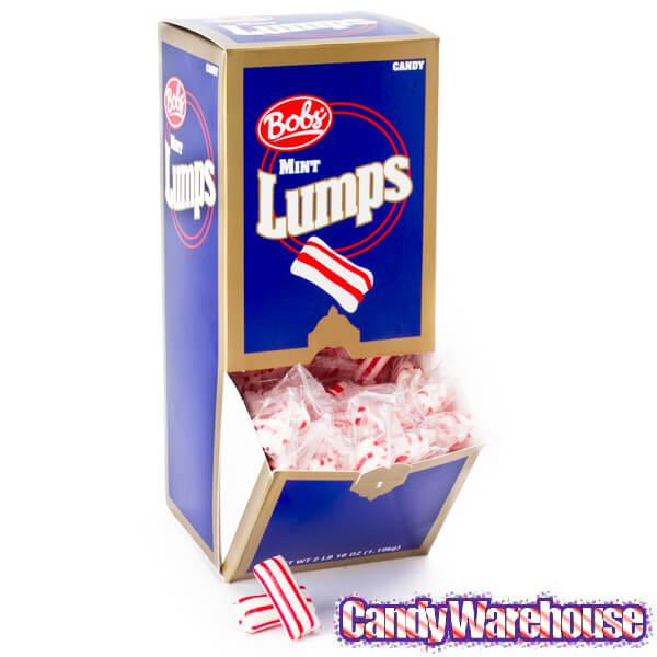 Bobs Sweet Stripes Peppermint Lumps Hard Candy: 100-Piece Box - Candy Warehouse