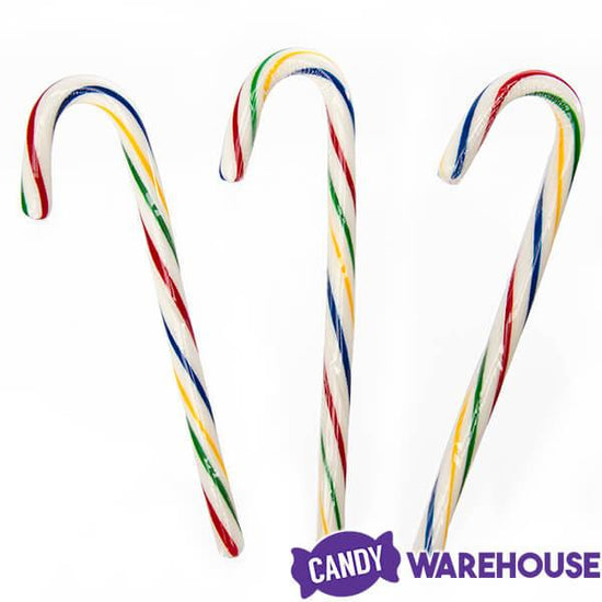 Bobs Sweet Stripes Rainbow Cherry Candy Canes: 12-piece Box 