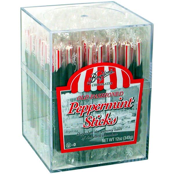 Bogdon Peppermint Mini Candy Sticks: 12-Ounce Box - Candy Warehouse