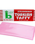 Bonomo Turkish Taffy Candy Bars - Strawberry: 24-Piece Box