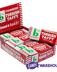 Bonomo Turkish Taffy Candy Bars - Strawberry: 24-Piece Box