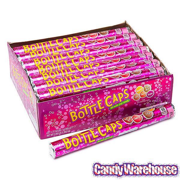 Bottle Caps Candy Rolls: 24-Piece Box - Candy Warehouse