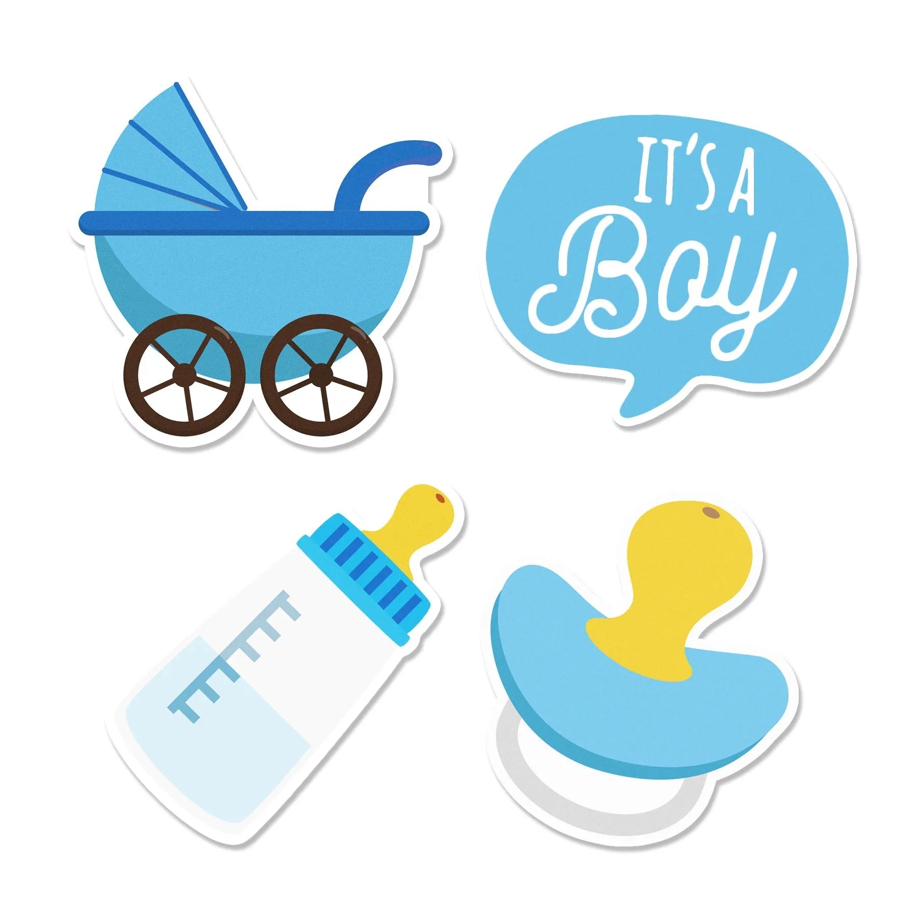 Sprinkle Pop Baby Shower (Boy) Edible Cupcake Toppers