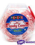 Brach's Peppermint Mini Candy Canes: 500-Piece Tub - Candy Warehouse