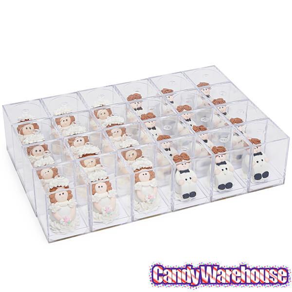 Bride & Groom Wedding Bubblegum Buddies Candy Packs: 24-Piece Box