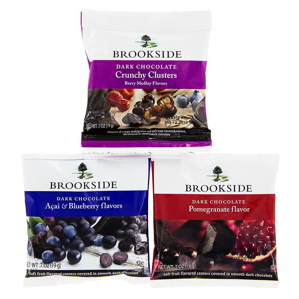 Brookside Dark Chocolate Assortment Candy Snack Packs: 48-Piece Bag - Candy Warehouse