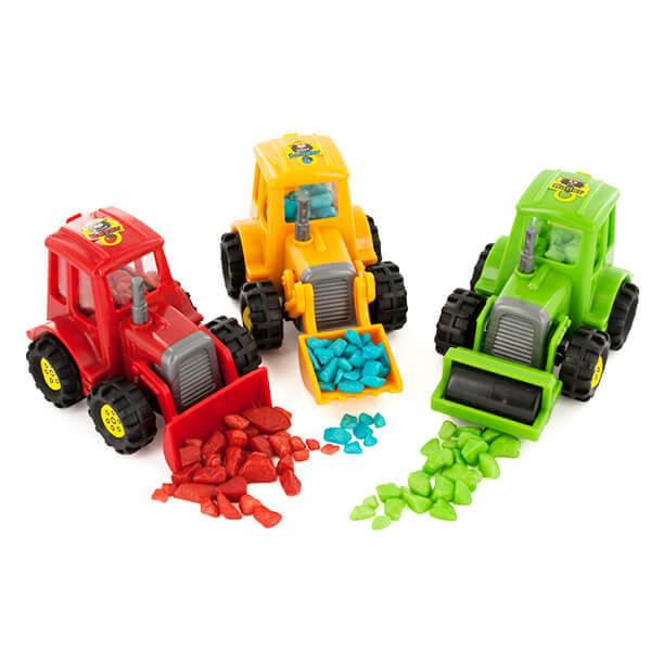 Bubble Dozer Bubblegum Nugget Filled Contruction Trucks: 12-Piece Box - Candy Warehouse