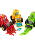 Bubble Dozer Bubblegum Nugget Filled Contruction Trucks: 12-Piece Box - Candy Warehouse