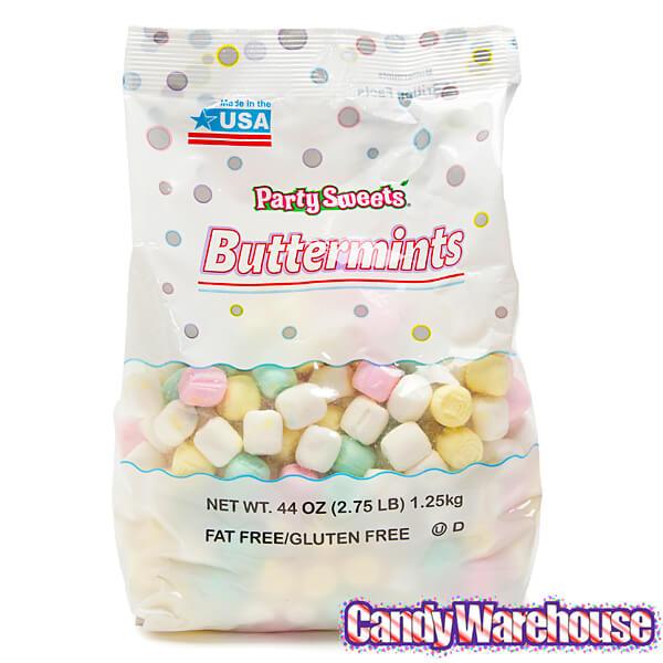 Butter Mint Creams - Assorted Pastels: 2.75LB Bag - Candy Warehouse