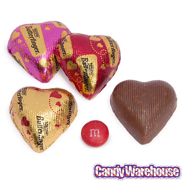 Butterfinger Hearts Candy: 30-Piece Bag - Candy Warehouse