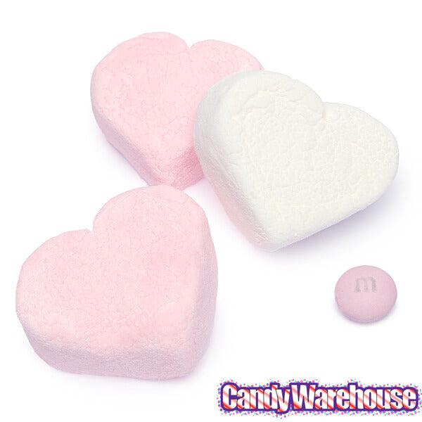 Campfire Pink and White Marshmallow Hearts: 10-Ounce Bag - Candy Warehouse