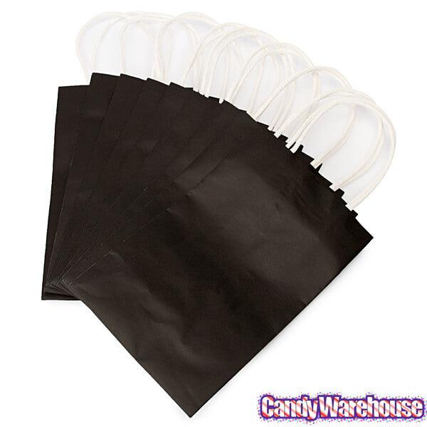 Candy Bags with Handles - Black: 12-Piece Pack - Candy Warehouse