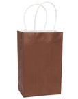 Candy Bags with Handles - Brown: 12-Piece Pack