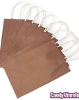 Candy Bags with Handles - Brown: 12-Piece Pack