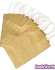 Candy Bags with Handles - Gold: 12-Piece Pack