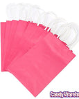 Candy Bags with Handles - Hot Pink: 12-Piece Pack