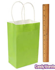 Candy Bags with Handles - Lime Green: 12-Piece Pack - Candy Warehouse