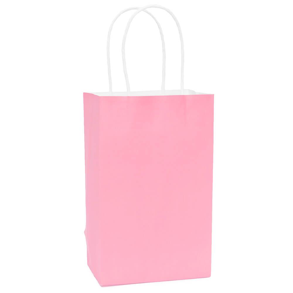 Candy Bags with Handles - Pink: 12-Piece Pack - Candy Warehouse