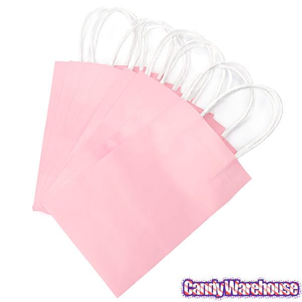 Candy Bags with Handles - Pink: 12-Piece Pack - Candy Warehouse