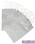 Candy Bags with Handles - Silver: 12-Piece Pack - Candy Warehouse