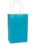 Candy Bags with Handles - Turquoise Blue: 12-Piece Pack - Candy Warehouse