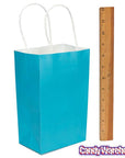 Candy Bags with Handles - Turquoise Blue: 12-Piece Pack - Candy Warehouse