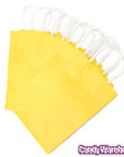 Candy Bags with Handles - Yellow: 12-Piece Pack