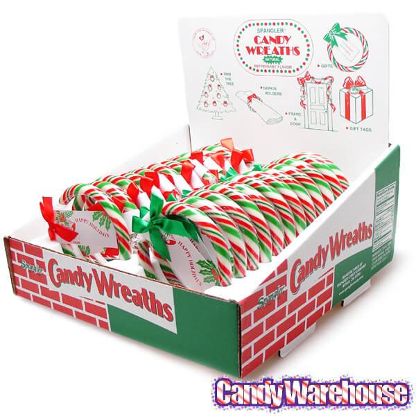 Candy Christmas Wreaths: 24-Piece Display - Candy Warehouse