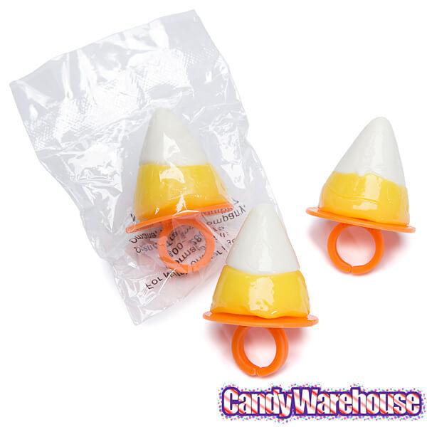 Candy Corn Ring Suckers: 12-Piece Box - Candy Warehouse