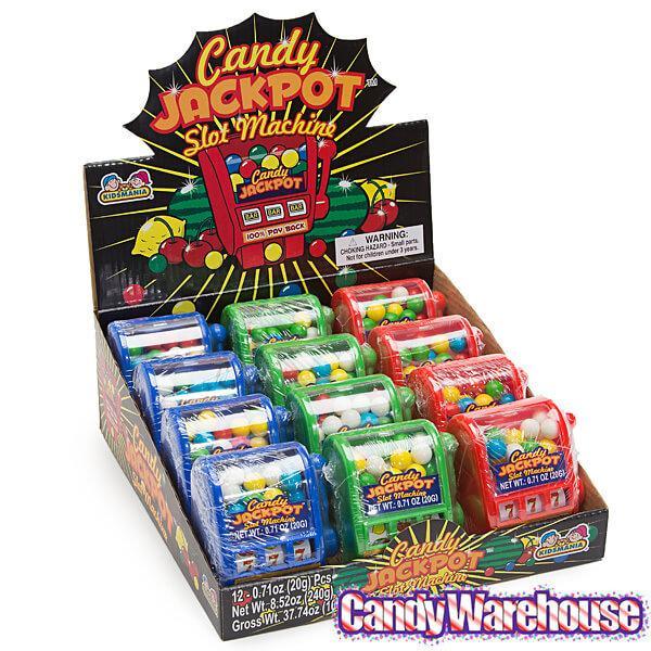 Candy Jackpot Slot Machine Dispensers: 12-Piece Display – Candy Warehouse