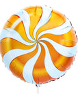 Candy Swirl Foil Balloon - Orange: 18-Inch