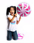 Candy Swirl Foil Balloon - Pink: 18-Inch