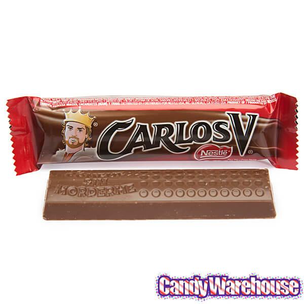 Carlos V Mini Milk Chocolate Bars: 96-Piece Box - Candy Warehouse