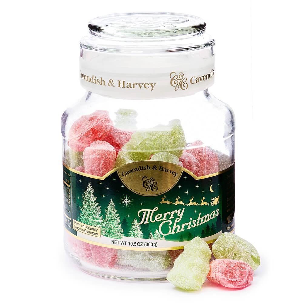 Cavendish and Harvey Christmas Fruit Hard Candy: 10.5-Ounce Jar