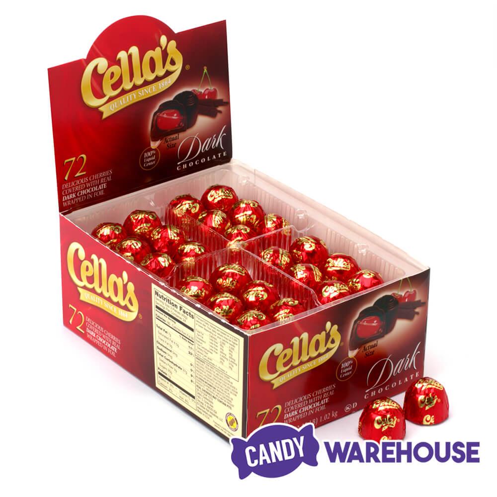 Cella's Chocolate Covered Cherries - Dark: 72-Piece Box - Candy Warehouse