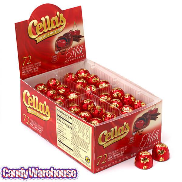 Cella's Chocolate Covered Cherries - Milk: 72-Piece Box - Candy Warehouse