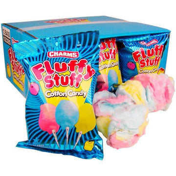Charms Fluffy Stuff Cotton Tails Cotton Candy, 2.1 oz. Bags