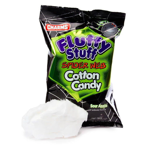 Charms Fluffy Stuff Cotton Tails Cotton Candy Packs: 24-Piece Case